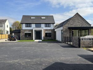 Fully renovated Southampton home with modern extension, new tarmac driveway, gated entrance and contemporary glazed garden room by Caws Carpentry & Building Ltd.